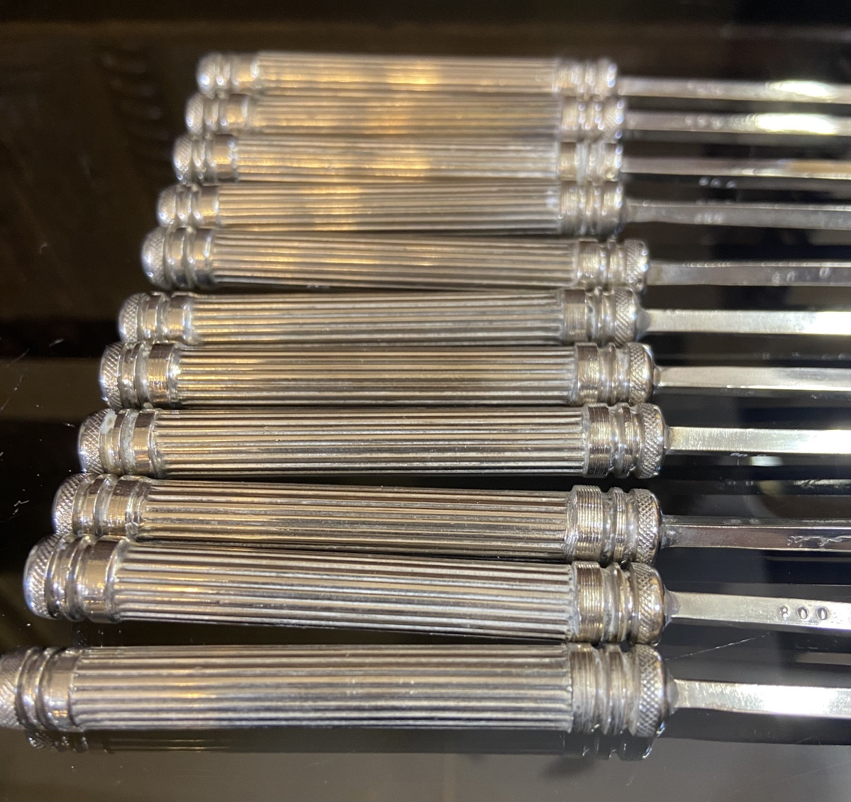 Set Of 11 Silver Hatchets, 20th Century-photo-2