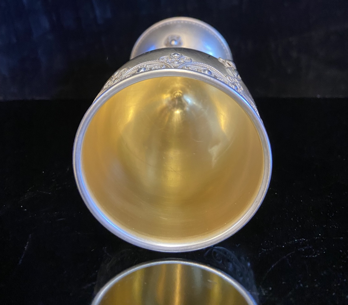 Coupe Judaïque Dite Kiddouch En Argent Par Shevah Bros, Epoque XXe-photo-4
