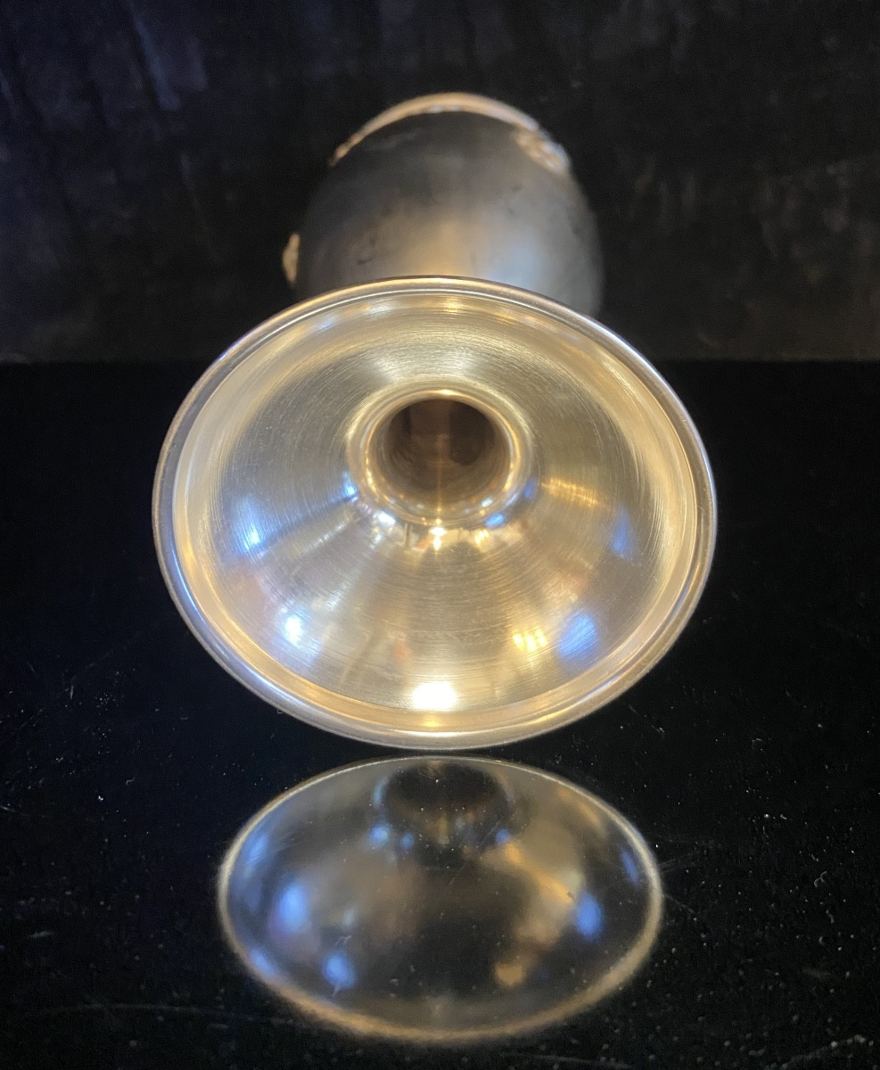 Coupe Judaïque Dite Kiddouch En Argent Par Shevah Bros, Epoque XXe-photo-2