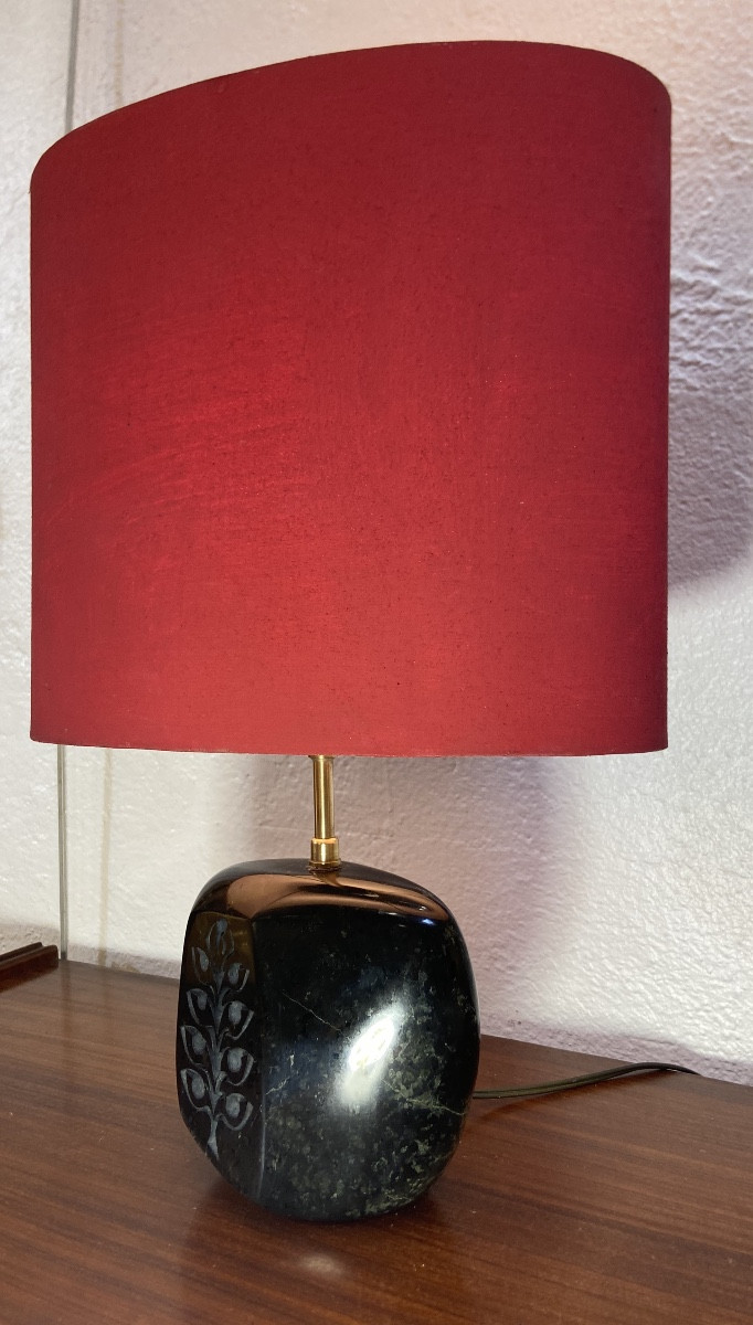 Lampe A Poser En Marbre Sculpté, Années 1960-photo-3