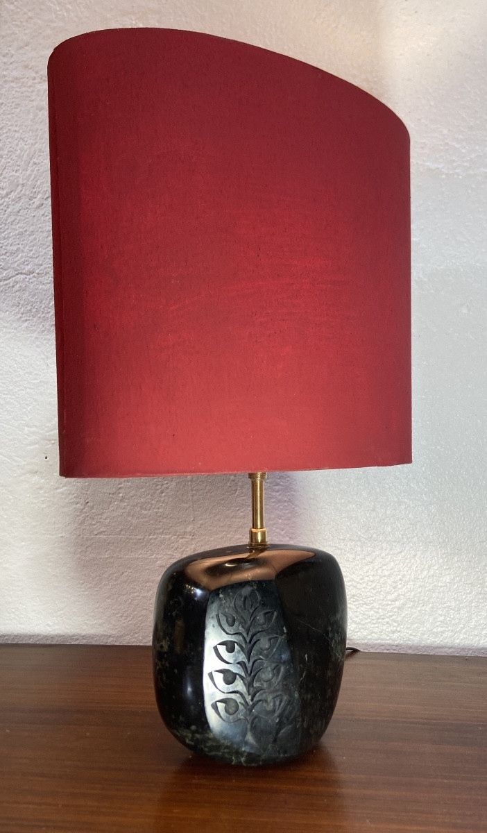 Lampe A Poser En Marbre Sculpté, Années 1960-photo-4