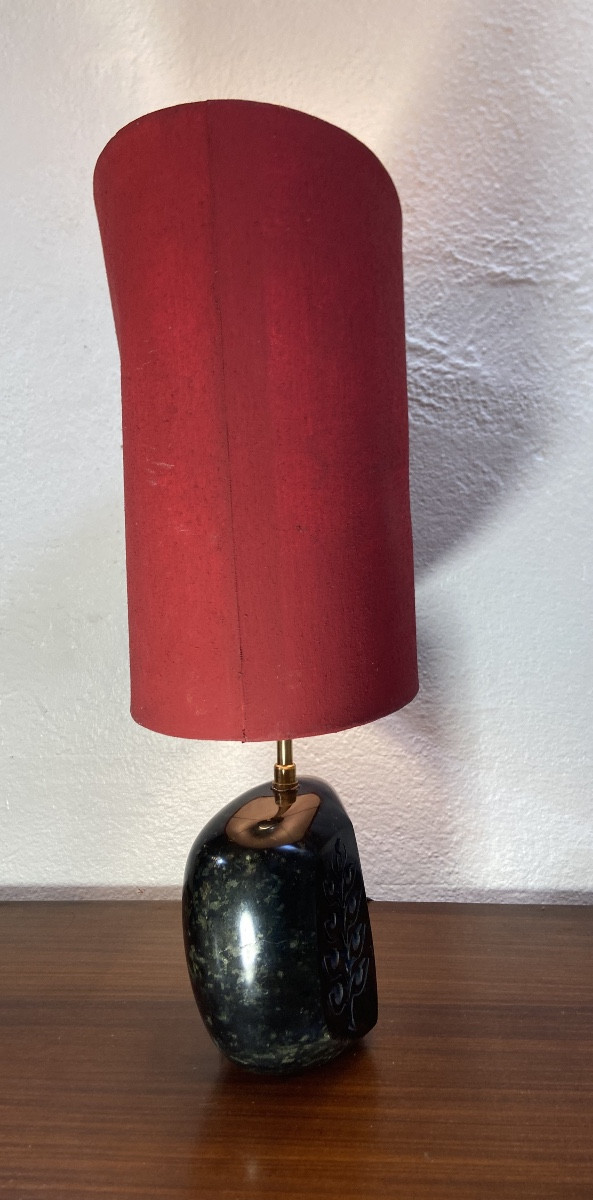Lampe A Poser En Marbre Sculpté, Années 1960-photo-1