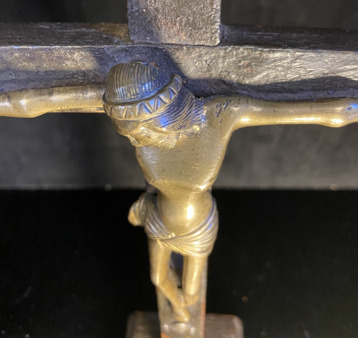 Christ D'Applique En Bronze, Epoque Fin XVe/Début XVIe-photo-4