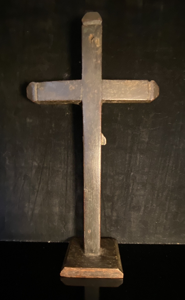 Christ D'Applique En Bronze, Epoque Fin XVe/Début XVIe-photo-2