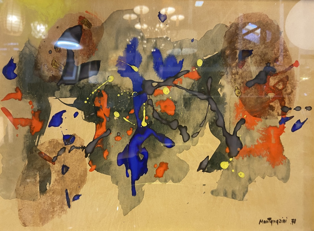 Abstract Gouache By Luigi Montanarini, Year 1978-photo-2