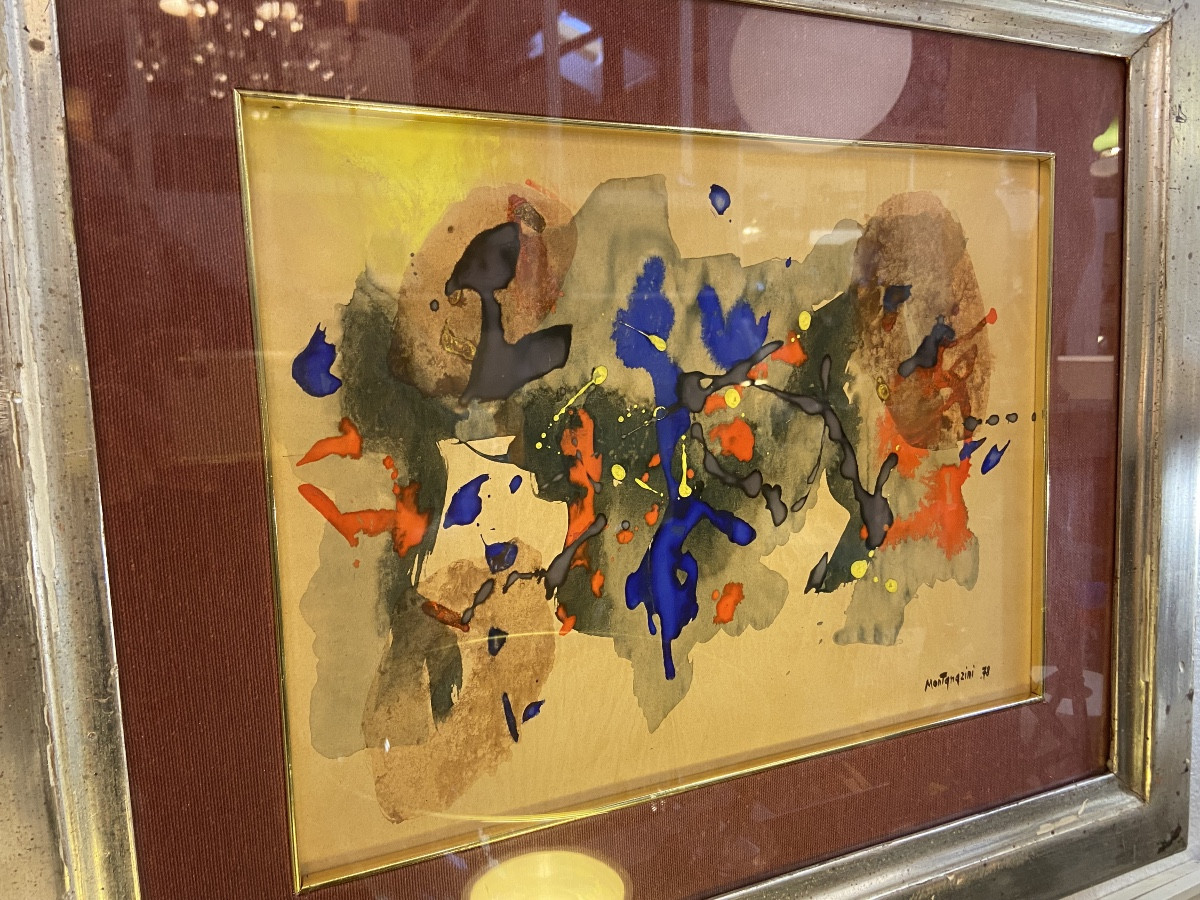 Abstract Gouache By Luigi Montanarini, Year 1978-photo-4