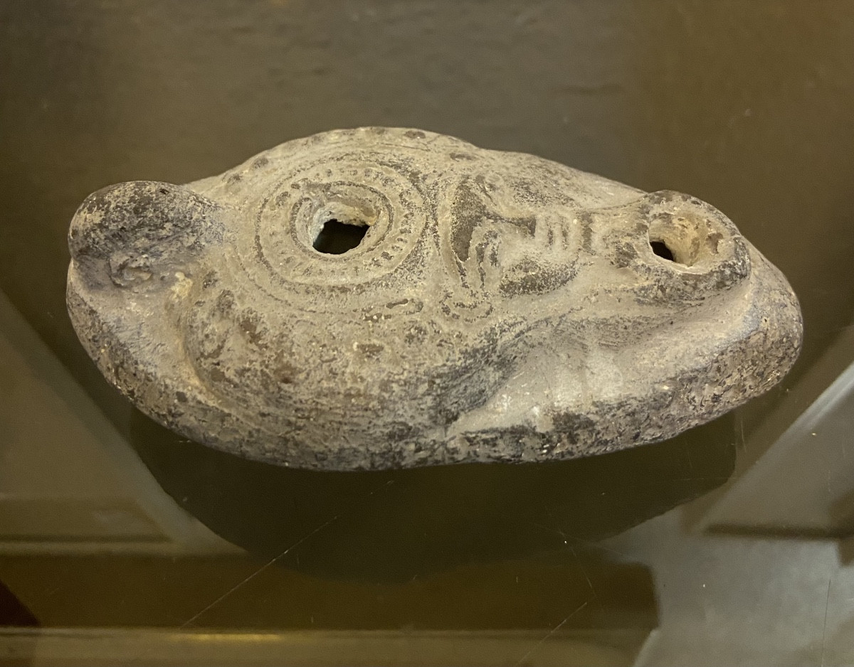 Terracotta Oil Lamp, Ptolemaic Egypt-photo-4