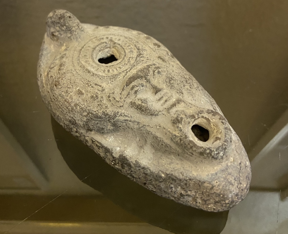 Terracotta Oil Lamp, Ptolemaic Egypt