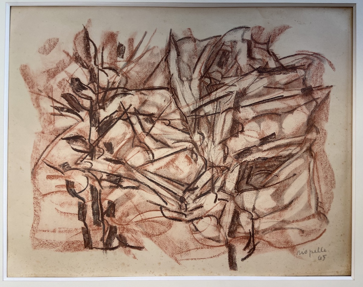 Abstract Landscape Lithography By Jean-paul Riopelle,  Year 1965