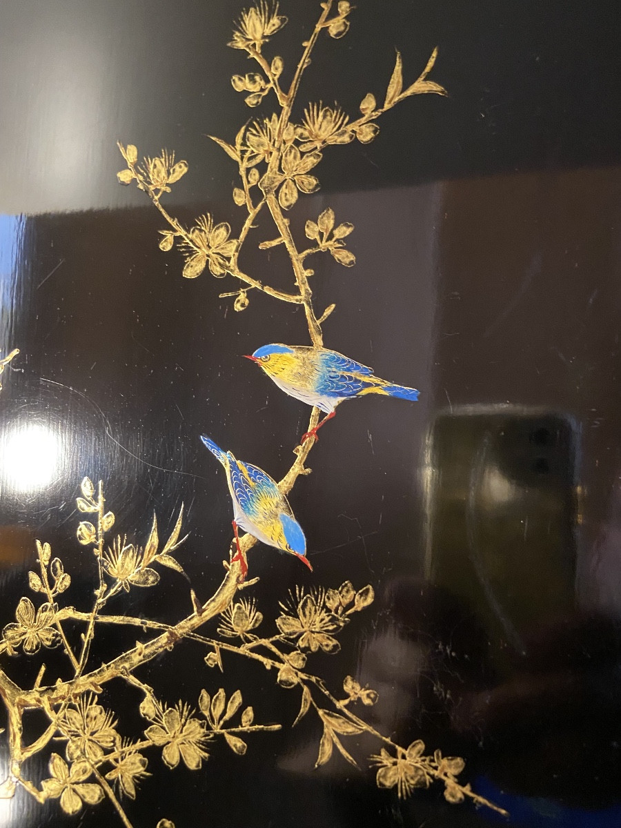 Lacquered Wood Panel By l'Atelier De Nguyenthanh Lê, 50s/60s-photo-2