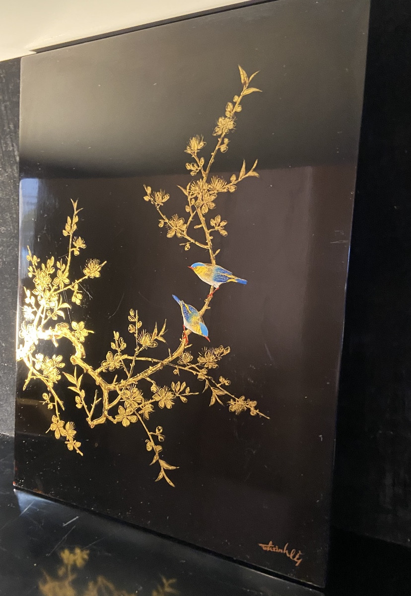 Lacquered Wood Panel By l'Atelier De Nguyenthanh Lê, 50s/60s