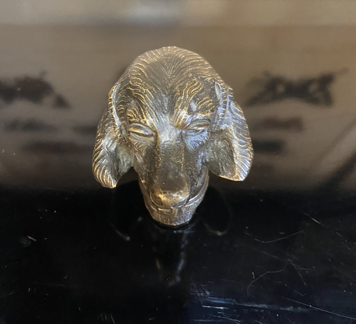 Petite Tête D'Epagneul En Bronze, Epoque Fin XIXe-photo-5
