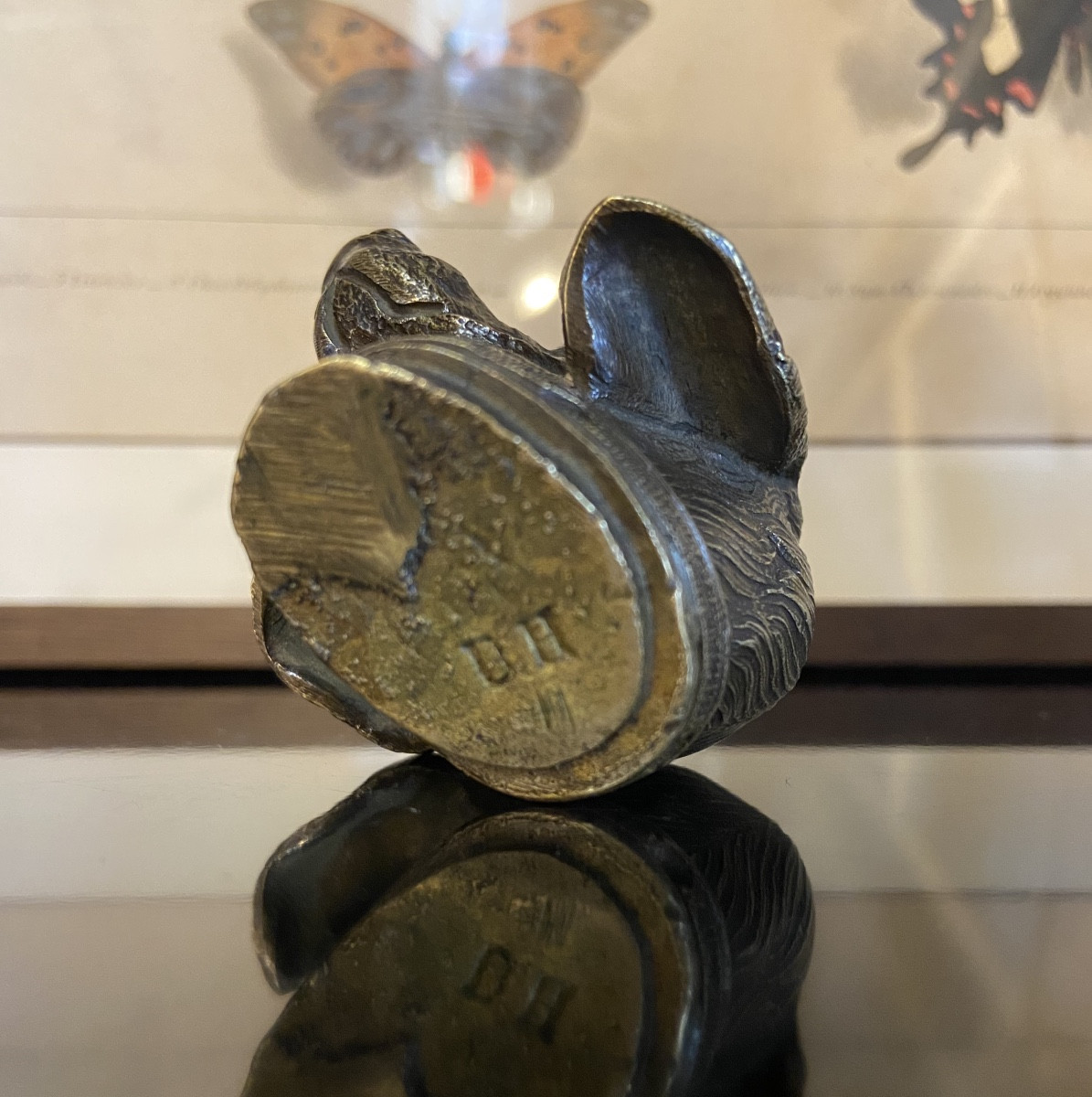 Petite Tête D'Epagneul En Bronze, Epoque Fin XIXe-photo-6