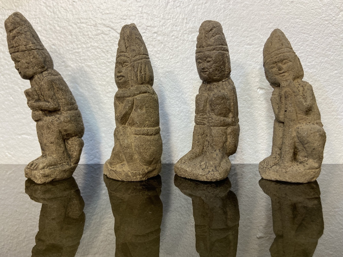 Suite Of 4 Stone Statuettes, Korea, Jodeon Dynasty (1392-1897)-photo-2