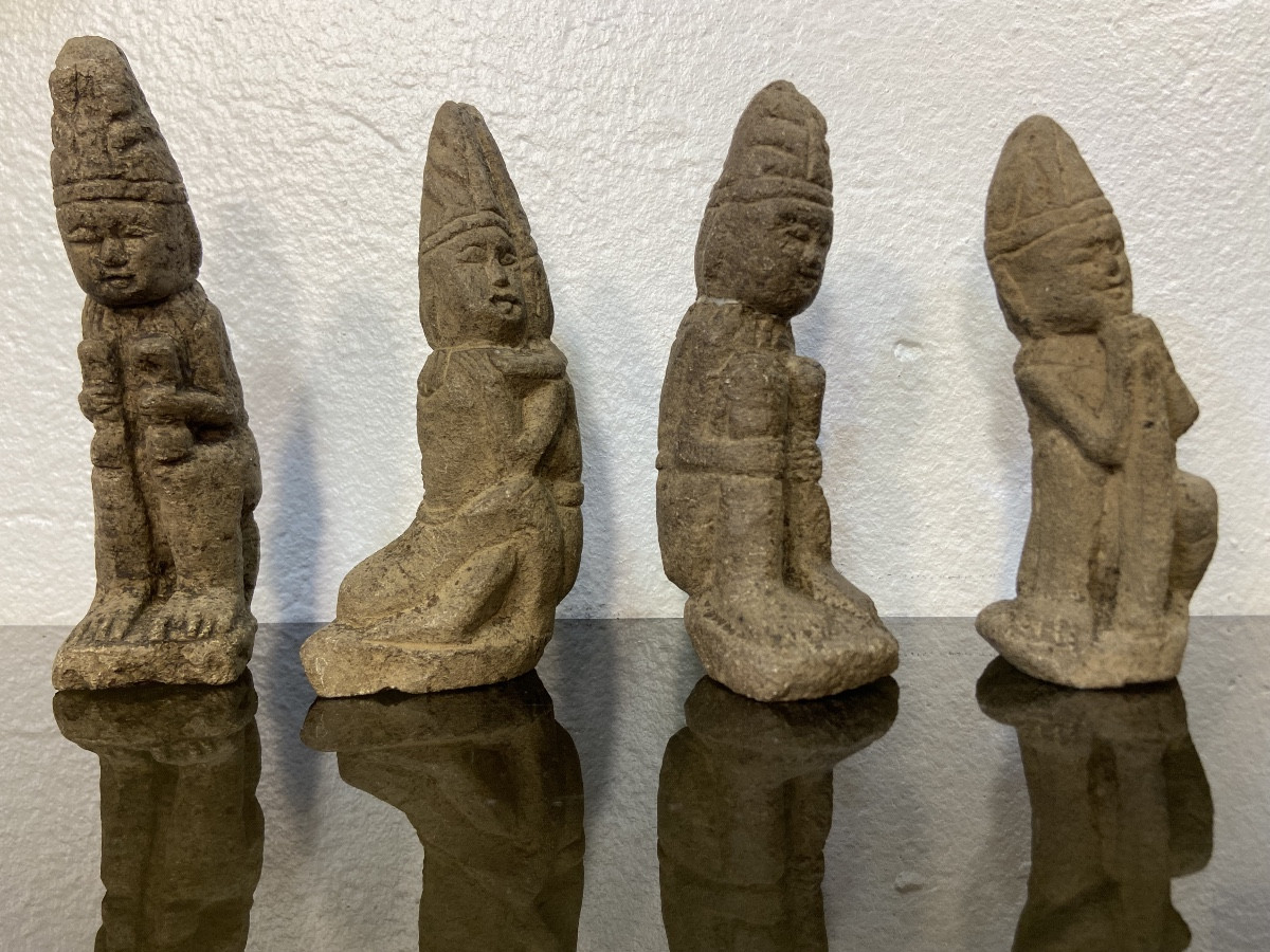 Suite Of 4 Stone Statuettes, Korea, Jodeon Dynasty (1392-1897)-photo-3