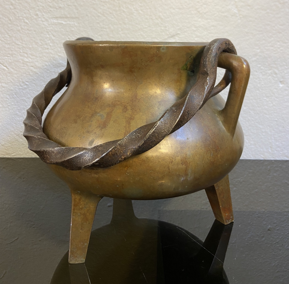 Chaudron En Bronze, Epoque XVIIe-photo-2
