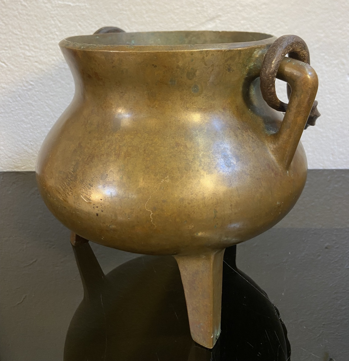 Chaudron En Bronze, Epoque XVIIe-photo-2