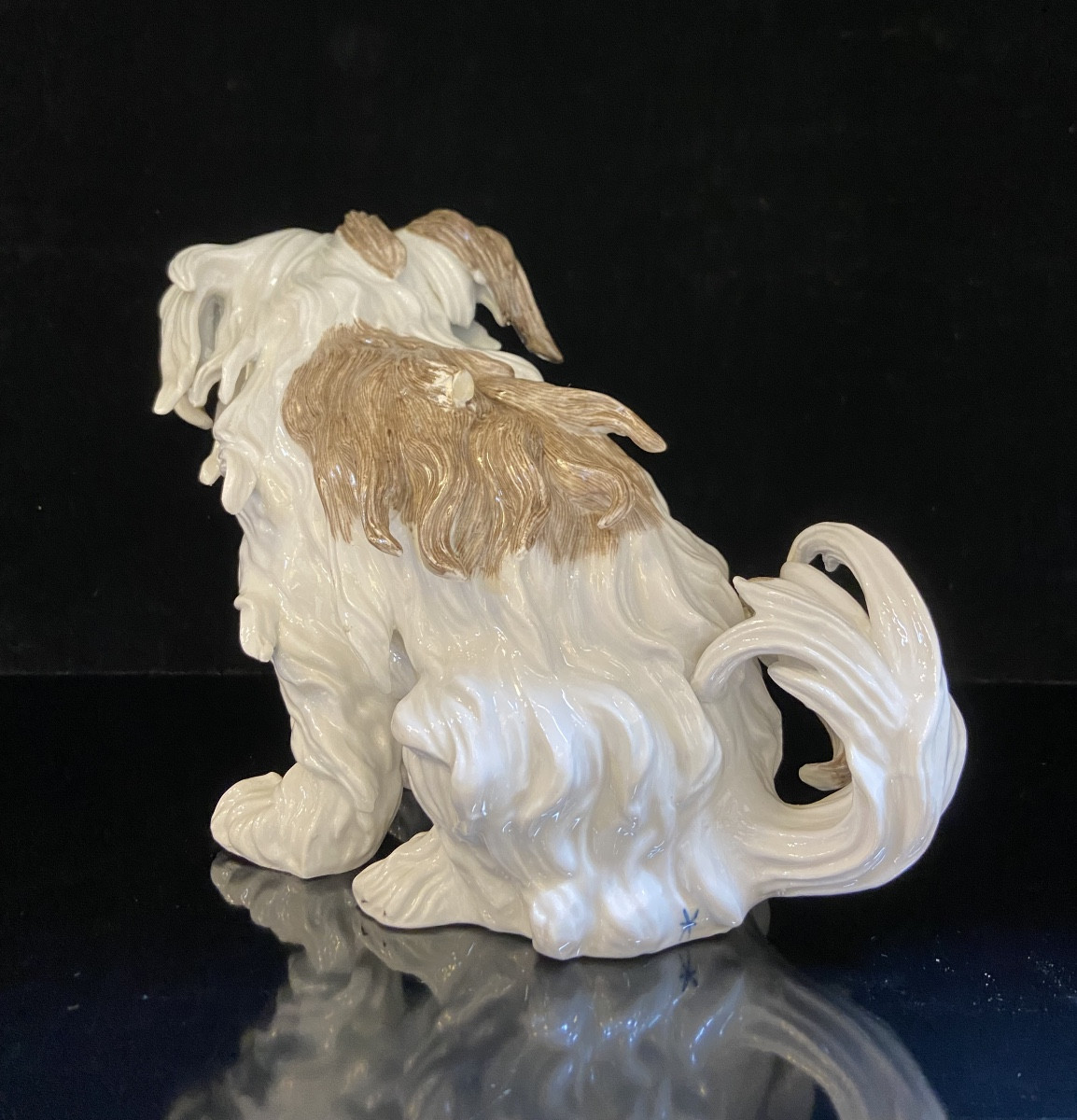 Chien Bichon En Porcelaine De Samson, Late 19th Century-photo-3