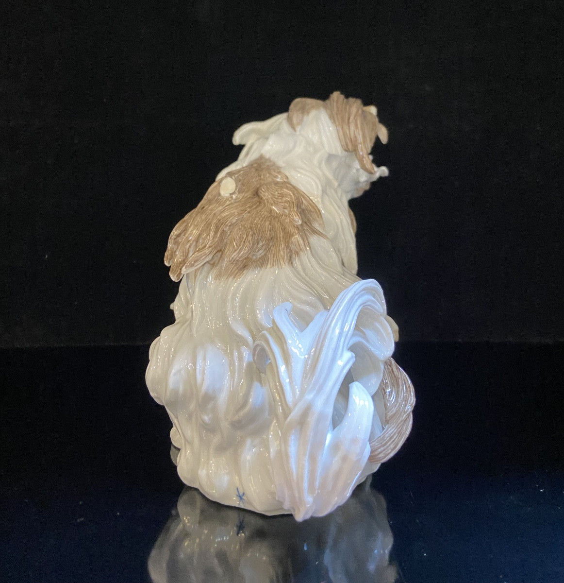 Chien Bichon En Porcelaine De Samson, Late 19th Century-photo-4