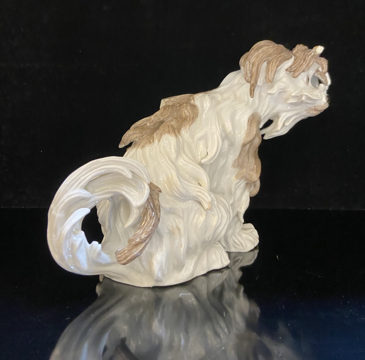 Chien Bichon En Porcelaine De Samson, Late 19th Century-photo-1