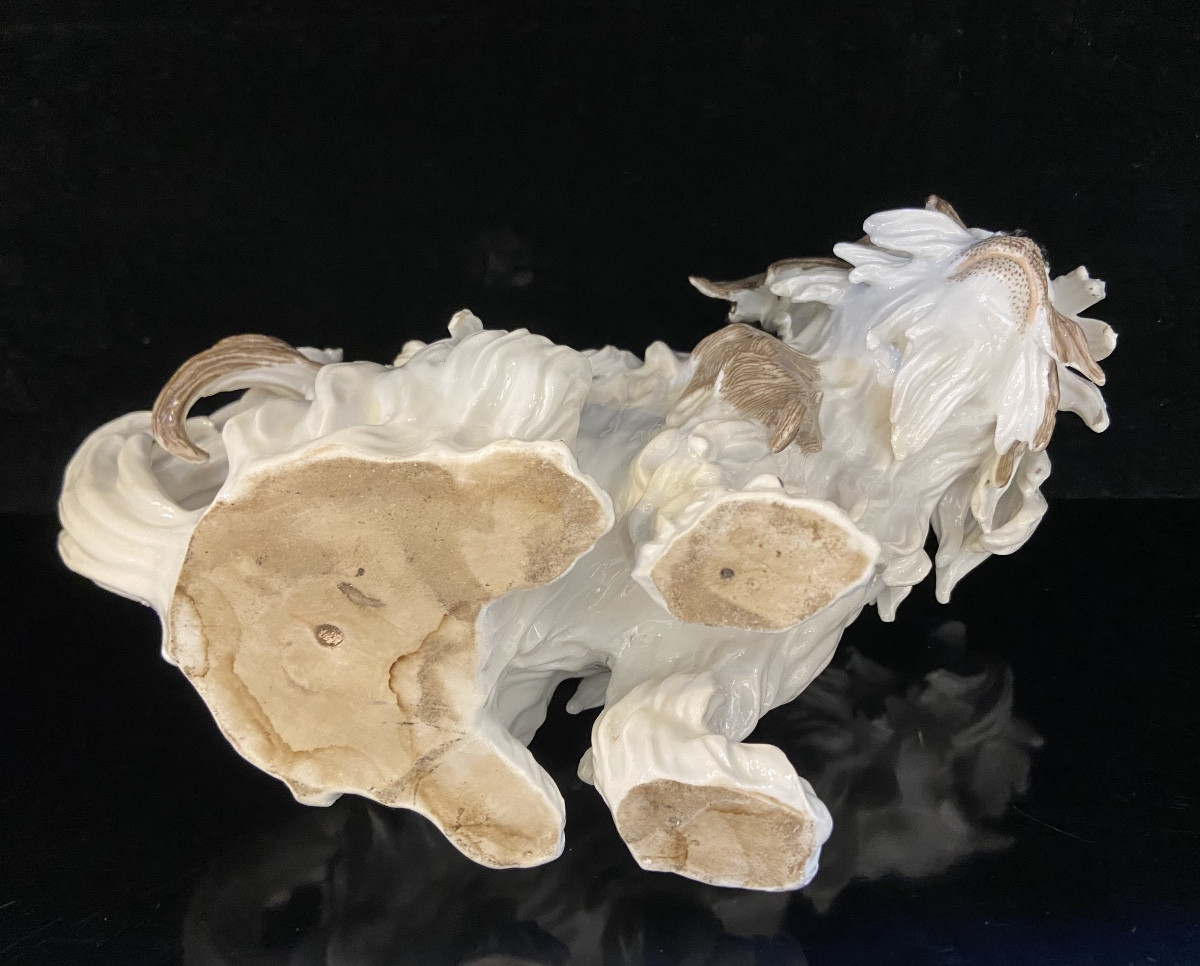 Chien Bichon En Porcelaine De Samson, Late 19th Century-photo-4