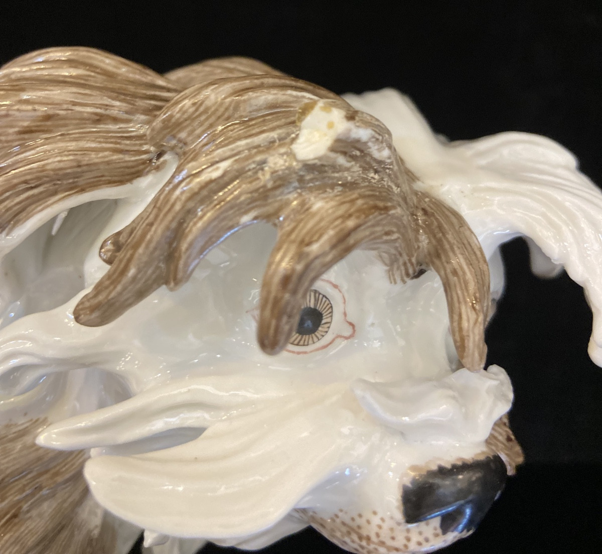 Chien Bichon En Porcelaine De Samson, Late 19th Century-photo-7