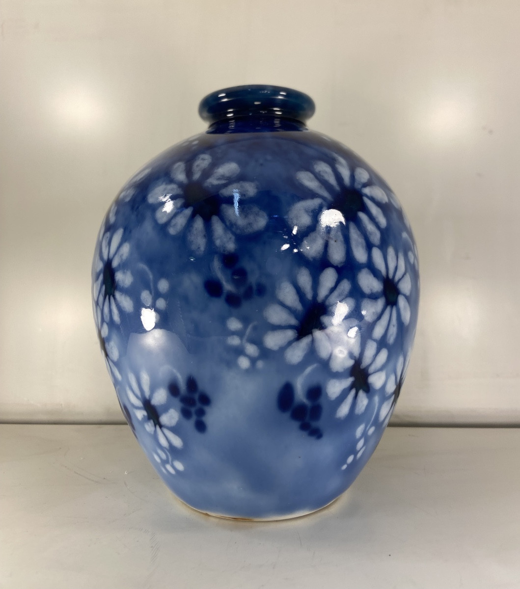 Small Porcelain Vase By Camille Tharaud, 1950s-photo-3