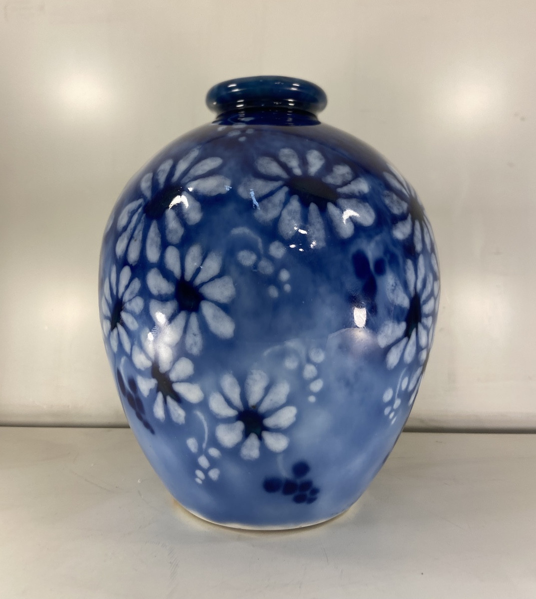 Small Porcelain Vase By Camille Tharaud, 1950s-photo-4