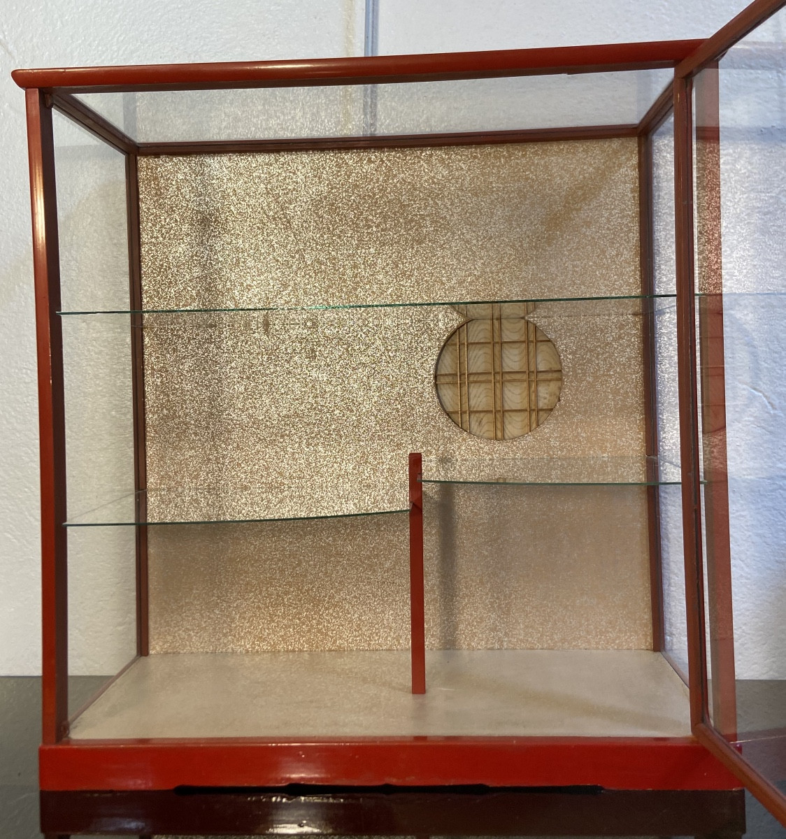 Petite Vitrine Japonaise En Bois Laqué, Epoque XXe-photo-1