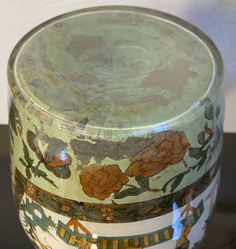 Vase En Fixé Sous Verre, Italie, Epoque XVIIIe-photo-6