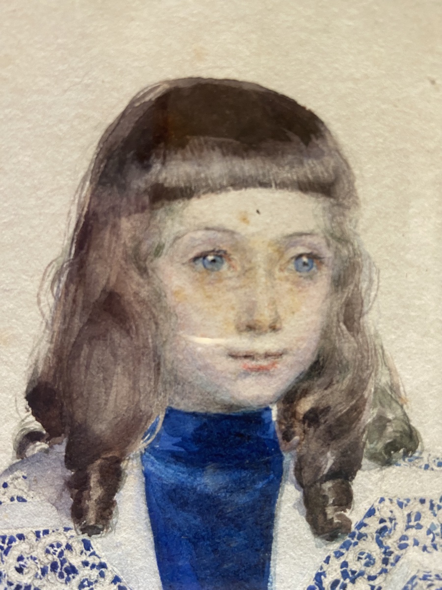 Aquarelle d'Enfant Par Madeleine Carpentier, Year 1896-photo-4
