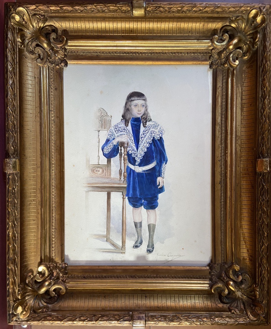 Aquarelle d'Enfant Par Madeleine Carpentier, Year 1896
