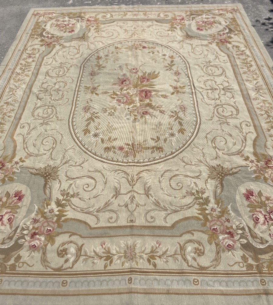Tapis De Style Louis XVI Dans le Goût D'Aubusson, Laine, Années 1950