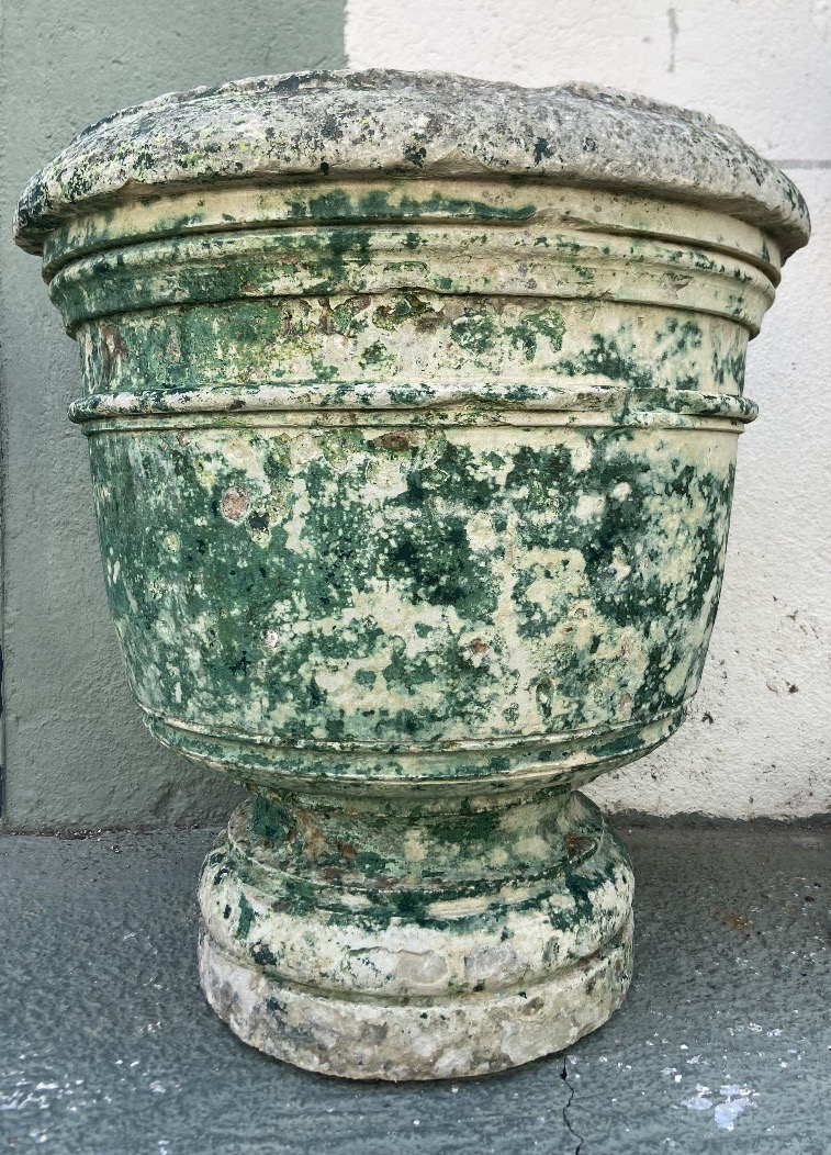 Vase De Jardin En Pierre Sculptée, Epoque XIXe Ou Antérieure -photo-2
