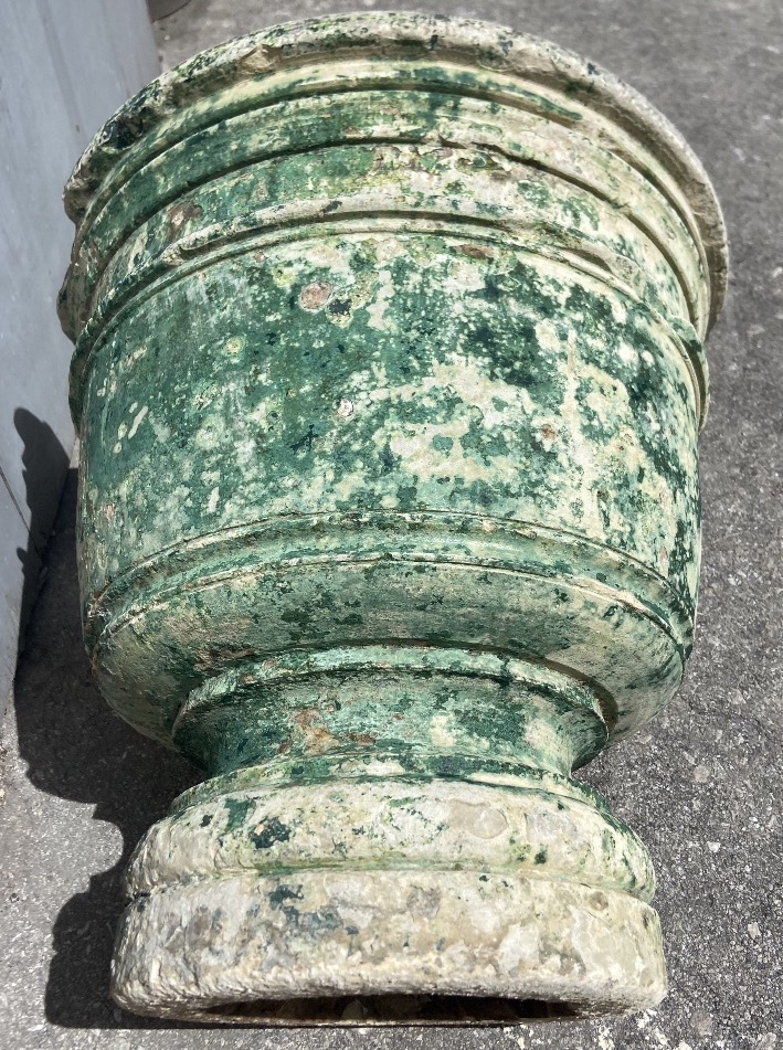 Vase De Jardin En Pierre Sculptée, Epoque XIXe Ou Antérieure -photo-4