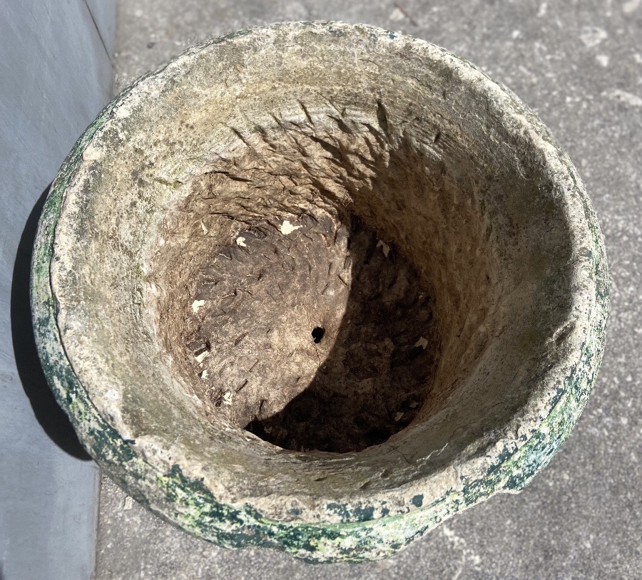 Vase De Jardin En Pierre Sculptée, Epoque XIXe Ou Antérieure -photo-1