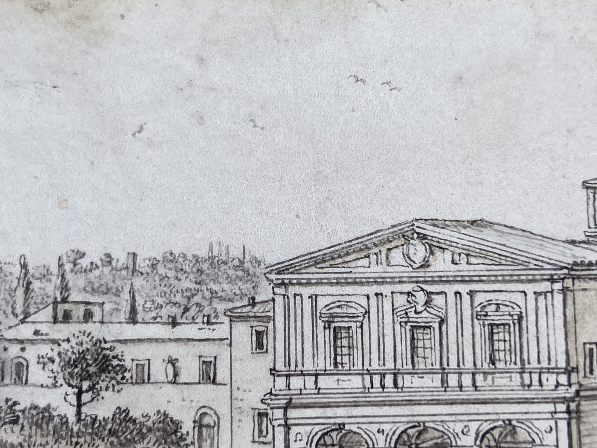 Dessin Miniaturiste De La Basilique Saint Sébastien Hors Les Murs, Epoque Début XIXe-photo-4