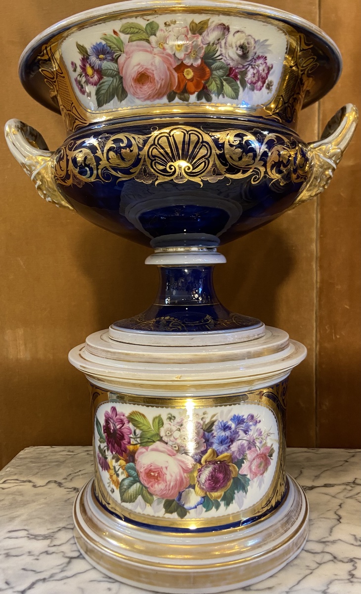 Pair Of Paris Porcelain Basins, 19th Century-photo-3