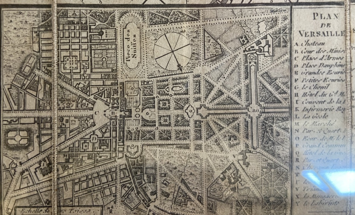 Antique Map, Road Map Of The City Of Paris, 1788-photo-1
