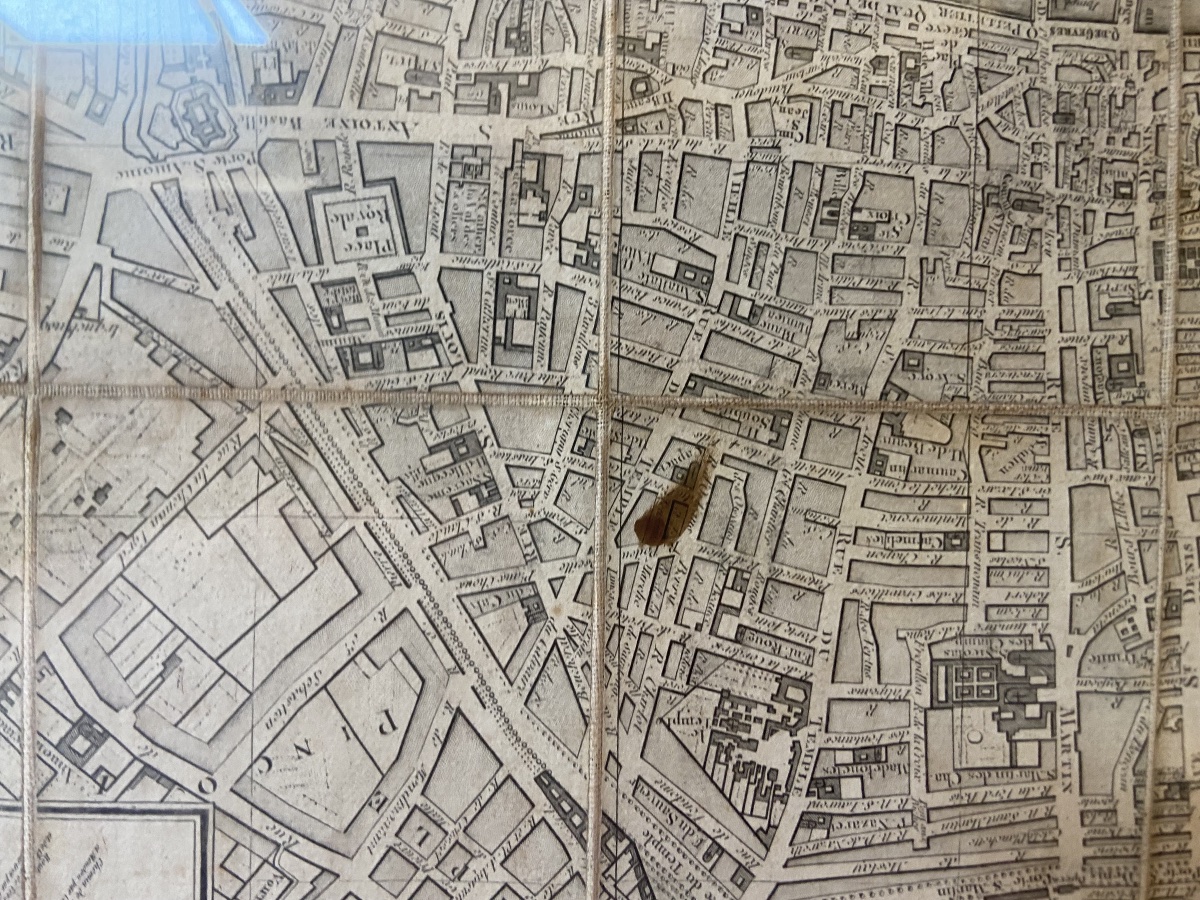 Antique Map, Road Map Of The City Of Paris, 1788-photo-2