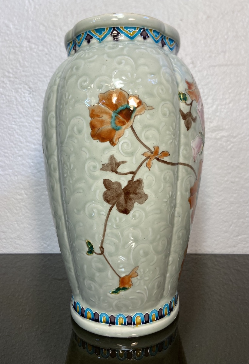 Gien Earthenware Vase In The Style Of Théodore Deck, 1900s–1910s-photo-2