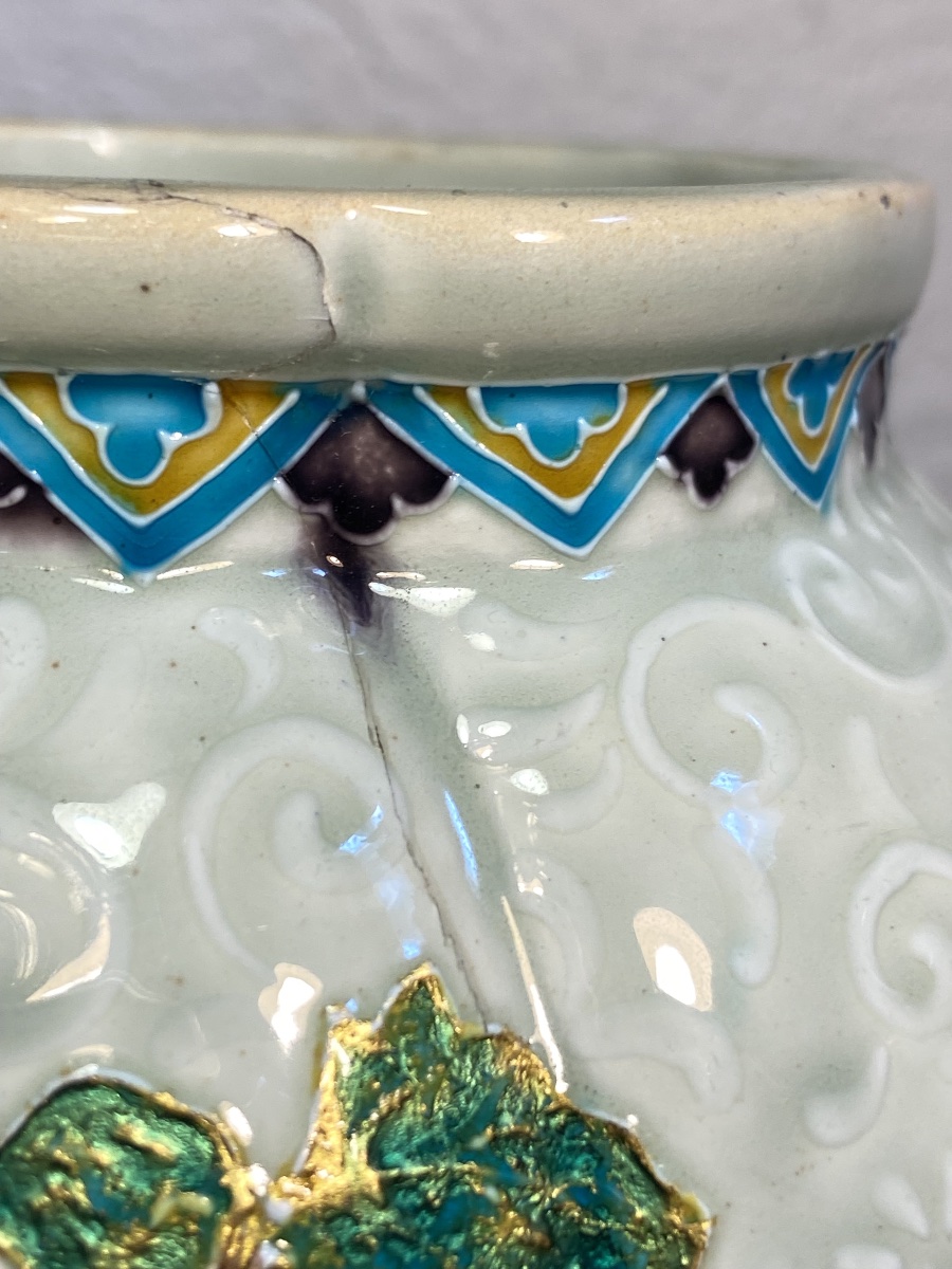 Gien Earthenware Vase In The Style Of Théodore Deck, 1900s–1910s-photo-5