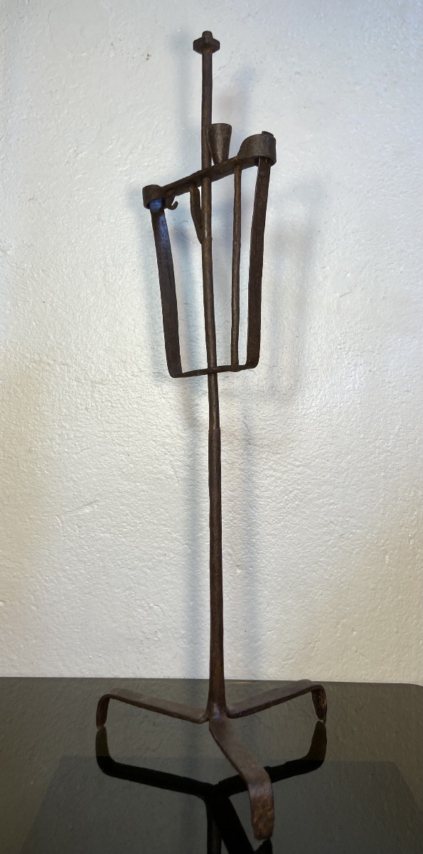 Antique Wrought-iron Candleholder/candlestick-photo-2