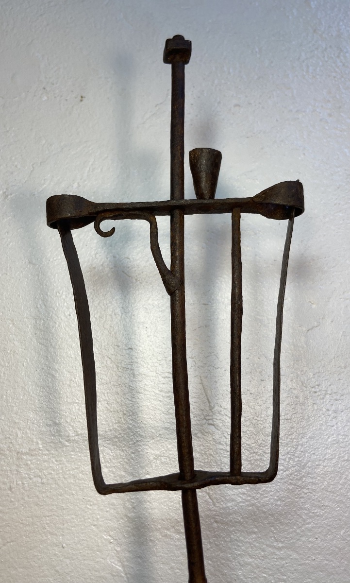 Antique Wrought-iron Candleholder/candlestick-photo-4
