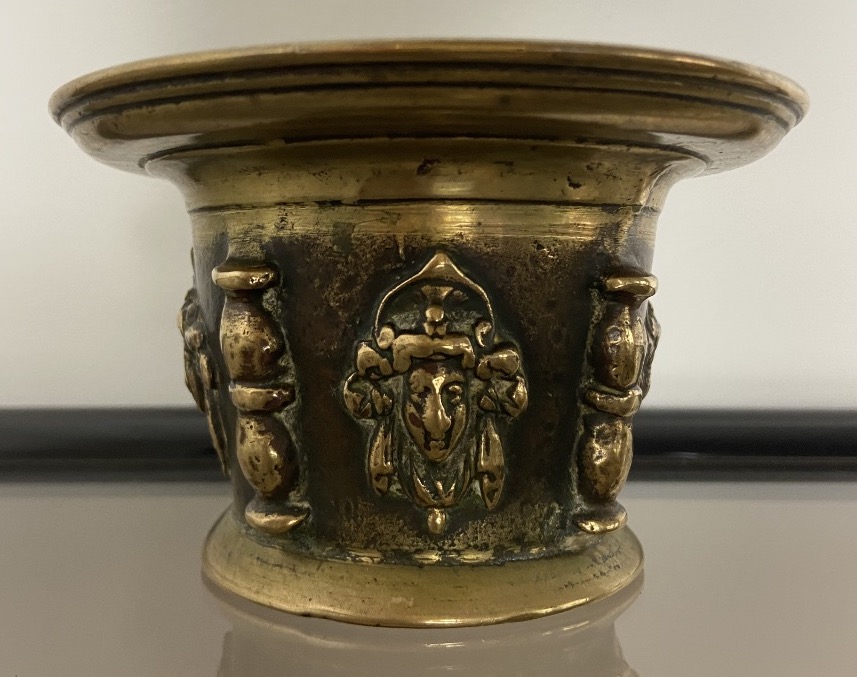Bronze Mortar From Le Puy-en-velay, 17th Century-photo-1