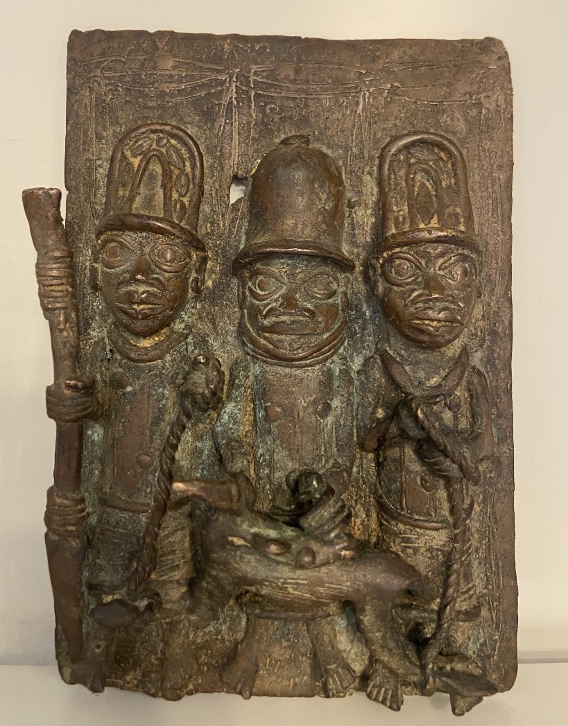 Plaque De Palais En Bronze, Bénin, Epoque Milieu XXe Ou Antérieure