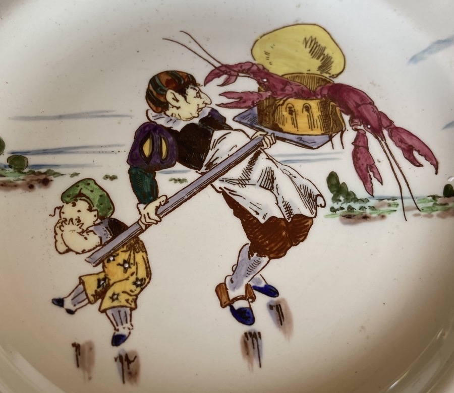 Assiette Faïence Creil Et Montereau Par Froment-Richard, Epoque Fin XIXe-photo-3