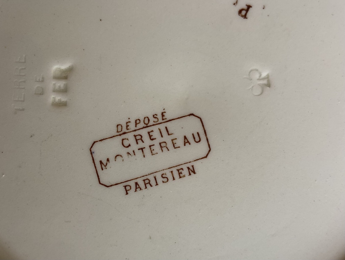 Assiette Faïence Creil Et Montereau Par Froment-Richard, Epoque Fin XIXe-photo-4
