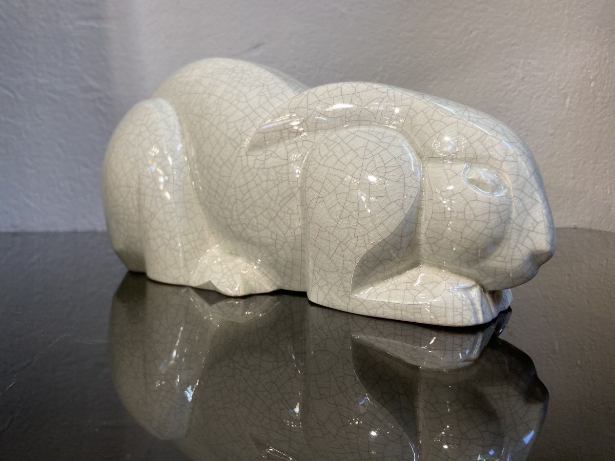 Charles Lemanceau, Lapin En Faïence, Années 1930-photo-4