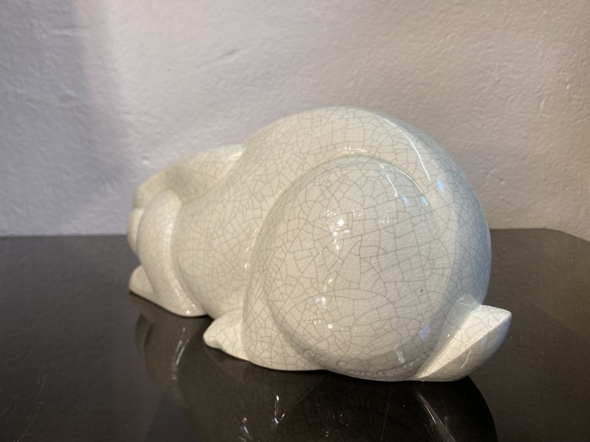 Charles Lemanceau, Lapin En Faïence, Années 1930-photo-4